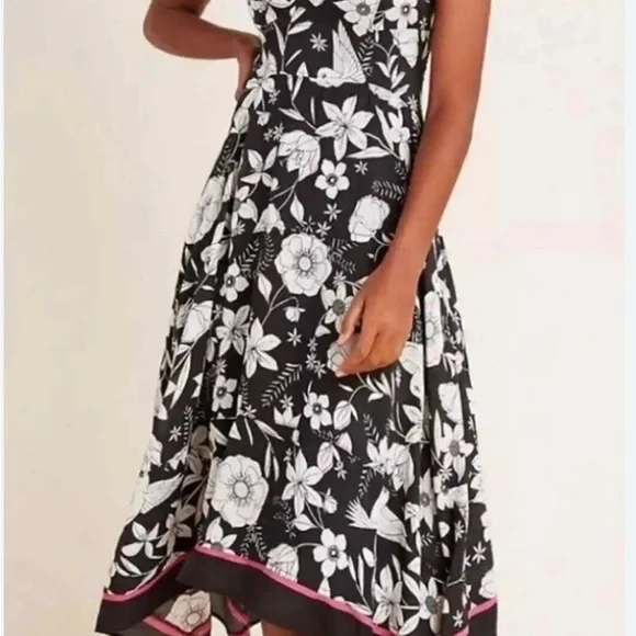 Anthropologie Black and White Asymmetrical Sundress - Picture 9 of 9